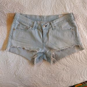RAG & BONE LIGHT WASH JEAN SHORTS